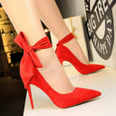 Lace-up Suede High Heels Stylish Summer Soiree Flats Lace-up Suede High Heels Stylish Summer Soiree Flats
