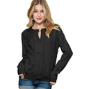 Autumn Crew Neck Cardigan European and American Style Lace Trim Autumn Crew Neck Cardigan European and American Style Lace Trim