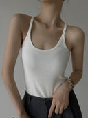 Sultry Backless Sling Dress Stylish Solid Color Beauty Sultry Backless Sling Dress Stylish Solid Color Beauty