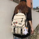 Campus Chic Waterproof Schoolbag With Practical Storage Campus Chic Waterproof Schoolbag With Practical Storage