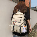 Campus Chic Waterproof Schoolbag Stylish Storage Solution Campus Chic Waterproof Schoolbag Stylish Storage Solution