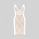 Elegant Lace Bandage Dress for Stylish Evening Wear Elegant Lace Bandage Dress for Stylish Evening Wear