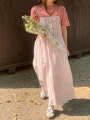 Universe Striped Vest Dress: Galaxy Fashion Elegance Universe Striped Vest Dress: Galaxy Fashion Elegance