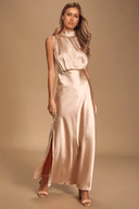 Smooth Elegance High Slit Socialite Dress Modern Day Chic Smooth Elegance High Slit Socialite Dress Modern Day Chic