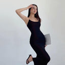 Invisible Fishing Line Summer Sling Dress Sultry Elegance Invisible Fishing Line Summer Sling Dress Sultry Elegance