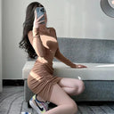 ZR Fashion Scheming Retro Strap Dress Alluring Vintage Style ZR Fashion Scheming Retro Strap Dress Alluring Vintage Style