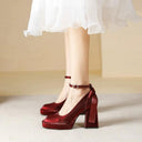 Fairy Satin Strap Retro High Heels Magical Elegance Style Fairy Satin Strap Retro High Heels Magical Elegance Style