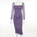 Insdoit Lace Bodycon Dress Retro Chic Winter Fashion Insdoit Lace Bodycon Dress Retro Chic Winter Fashion