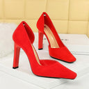 Sophisticated Suede Hollow-out High Heels Elevate Your Style Sophisticated Suede Hollow-out High Heels Elevate Your Style