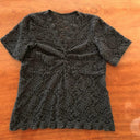 Autumn Chic: Elegant Black Lace V-neck Shirt for Women Autumn Chic: Elegant Black Lace V-neck Shirt for Women