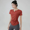 Stretchy Yoga T Shirt Fitness Top For Active Women Stretchy Yoga T Shirt Fitness Top For Active Women