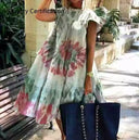 Floral Print Party Dress Elegant Summer Fashion Look Floral Print Party Dress Elegant Summer Fashion Look