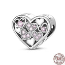 Sparkling Zircon Heart Charm Pendant Sterling Silver Jewelry Sparkling Zircon Heart Charm Pendant Sterling Silver Jewelry