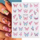 Butterfly and Fruit Nail Sticker Set with 5D Floral Designs Butterfly and Fruit Nail Sticker Set with 5D Floral Designs