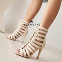 European Chic Cut-Out Peep Toe Heels Stylish Trendsetter European Chic Cut-Out Peep Toe Heels Stylish Trendsetter