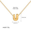 3D Bubble Initial A-Z Mini Necklace Gold Plated Jewelry Gift 3D Bubble Initial A-Z Mini Necklace Gold Plated Jewelry Gift