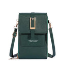 Leather Crossbody Wallet: Stylish Touch Screen Accessory Leather Crossbody Wallet: Stylish Touch Screen Accessory