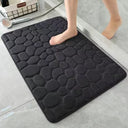 1pc Memory Foam Embossed Velvet Non-Slip Cobblestone Mat 1pc Memory Foam Embossed Velvet Non-Slip Cobblestone Mat