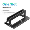 Vertical Laptop Stand: Stylish Aluminum Dock for Space-Saving Vertical Laptop Stand: Stylish Aluminum Dock for Space-Saving