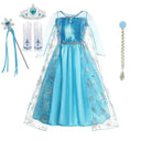 Snow Queen Elsa Princess Dress Enchanting Frozen Costume Snow Queen Elsa Princess Dress Enchanting Frozen Costume