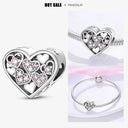 925 Silver Charm Bracelet with Zircon Pendant Beads DIY Jewelry 925 Silver Charm Bracelet with Zircon Pendant Beads DIY Jewelry