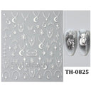 Fantasy Butterfly Nail Decals - Silver Holographic Flames Fantasy Butterfly Nail Decals - Silver Holographic Flames