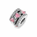 Fashion Pink Pansy Flower Pendant Bead 925 Sterling Silver Fashion Pink Pansy Flower Pendant Bead 925 Sterling Silver