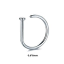 1PC 316L Stainless Steel Double Spiral Nose Hoop Ring 1PC 316L Stainless Steel Double Spiral Nose Hoop Ring