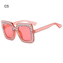 Trendy Rhinestone Kids Sunglasses with Colorful Lenses Trendy Rhinestone Kids Sunglasses with Colorful Lenses