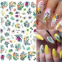 Butterfly and Fruit Nail Sticker Set with 5D Floral Designs Butterfly and Fruit Nail Sticker Set with 5D Floral Designs