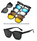 Customizable 6-in-1 Polarized Clip-On Sunglasses for Men Customizable 6-in-1 Polarized Clip-On Sunglasses for Men
