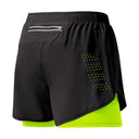 Men's Quick-Dry Double Layer Running Shorts Black Fitness Men's Quick-Dry Double Layer Running Shorts Black Fitness
