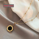 Stylish Stainless Steel Roman Digital Pendant Necklace Stylish Stainless Steel Roman Digital Pendant Necklace