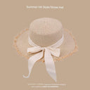 Straw Hat Japanese Style Women's Hand-Woven Summer Lace Straw Hat Japanese Style Women's Hand-Woven Summer Lace
