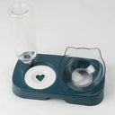 Automatic Pet Feeder Water Dispenser With Raised Stand Automatic Pet Feeder Water Dispenser With Raised Stand