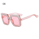 Trendy Rhinestone Kids Sunglasses with Colorful Lenses Trendy Rhinestone Kids Sunglasses with Colorful Lenses