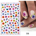 Butterfly and Fruit Nail Sticker Set with 5D Floral Designs Butterfly and Fruit Nail Sticker Set with 5D Floral Designs