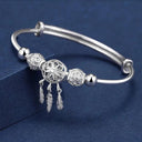 Dreamcatcher Charm Bracelet Elegant Silver Cuff for Women Dreamcatcher Charm Bracelet Elegant Silver Cuff for Women