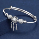 Dreamcatcher Charm Bracelet Silver Cuff For Women Elegant Dreamcatcher Charm Bracelet Silver Cuff For Women Elegant