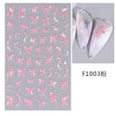 Butterfly and Fruit Nail Sticker Set with 5D Floral Designs Butterfly and Fruit Nail Sticker Set with 5D Floral Designs