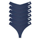 Cozy Waffle Cotton Panties V Waist G String Bundle 6 Pieces Cozy Waffle Cotton Panties V Waist G String Bundle 6 Pieces