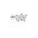 CANNER 1PC Ins Simple Flat Head Stud Earring Women 925 Silver CANNER 1PC Ins Simple Flat Head Stud Earring Women 925 Silver