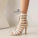 European Chic Cut-Out Peep Toe Heels Stylish Trendsetter European Chic Cut-Out Peep Toe Heels Stylish Trendsetter