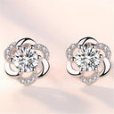 Starlight Elegance Silver Star Stud Earrings Dazzling Zircon Design Starlight Elegance Silver Star Stud Earrings Dazzling Zircon Design