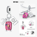 925 Silver Charm Bracelet Zircon Beads Diy Jewelry 925 Silver Charm Bracelet Zircon Beads Diy Jewelry