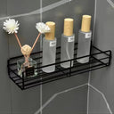 Iron Wall Shelf Organizer for Stylish Bathroom Kitchen Storage Iron Wall Shelf Organizer for Stylish Bathroom Kitchen Storage