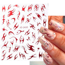 Fantasy Butterfly Nail Decals - Silver Holographic Flames Fantasy Butterfly Nail Decals - Silver Holographic Flames