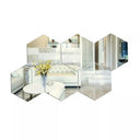 Hexagon Mirror Wall Stickers Set Modern DIY 3D Art Decor Hexagon Mirror Wall Stickers Set Modern DIY 3D Art Decor