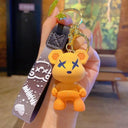 Crystal Bow Tie Bear Keychain Charm Pendant Cute Accessory Crystal Bow Tie Bear Keychain Charm Pendant Cute Accessory