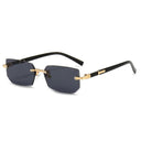 Trendy Rimless Rectangle Sunglasses for Men and Women Stylish Trendy Rimless Rectangle Sunglasses for Men and Women Stylish